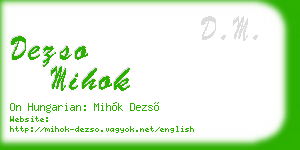 dezso mihok business card